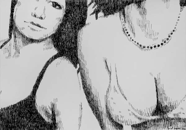 Devojke, 2010, rapidograf na papiru, 35x50cm