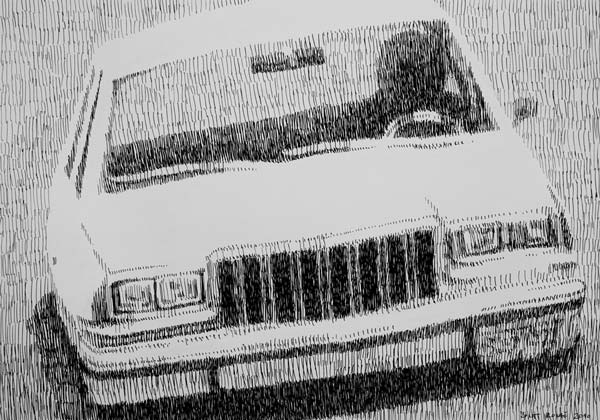 Car, 2010, technical pen on paper, 35x50cm